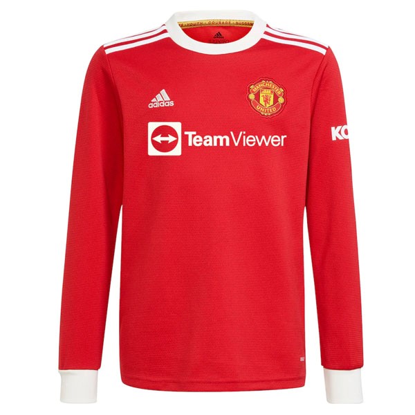 Tailandia Camiseta Manchester United ML 1st 2021-2022 Rojo